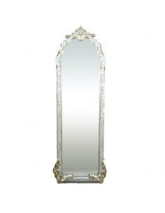 ESPEJO VESTIDOR PLATA CON MOSAICO