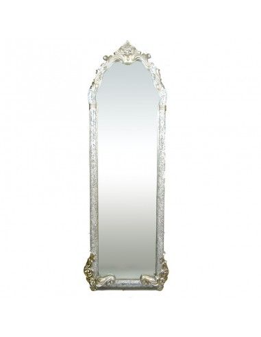 ESPEJO VESTIDOR PLATA CON MOSAICO