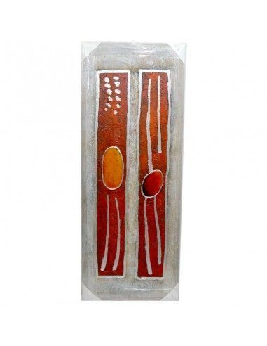 CUADRO MODERNO GRIS Y ROJO