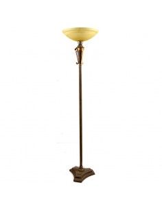LAMPARA DE PIE CON TULIPA BEIGE