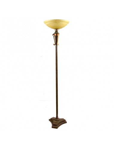 LAMPARA DE PIE CON TULIPA BEIGE