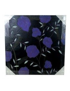 CUADRO MODERNO NEGRO CON ROSAS