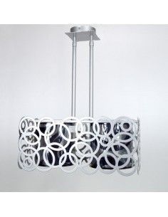 LAMPARA DE TECHO FORJA PLATA - NEGRO