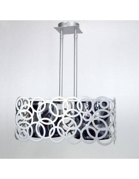 LAMPARA DE TECHO FORJA PLATA - NEGRO