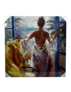 CUADRO MUJER DESNUDA MIRANDO EL PAISAJE