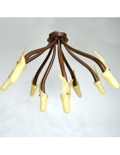 LAMPARA DE TECHO FORJA NUEVE LUCES