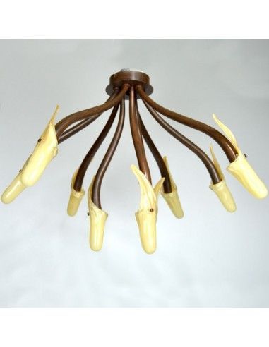 LAMPARA DE TECHO FORJA NUEVE LUCES