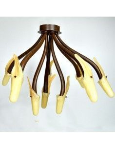 LAMPARA DE TECHO FORJA NUEVE LUCES 2