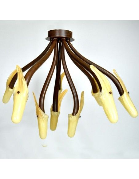 LAMPARA DE TECHO FORJA NUEVE LUCES