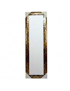 ESPEJO VESTIDOR CON SOPORTE NEGRO Y DORADO