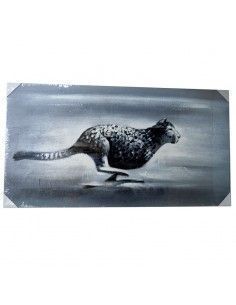 CUADRO MODERNO LEOPARDO GRIS