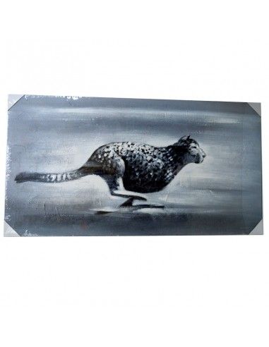 CUADRO MODERNO LEOPARDO GRIS