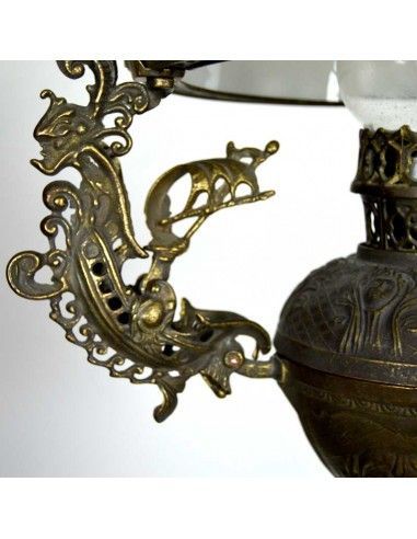 LAMPARA DE TECHO QUINQUE ANTIGUO