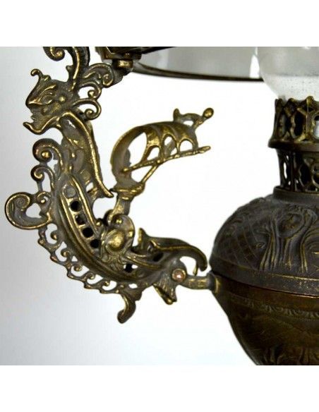 LAMPARA DE TECHO QUINQUE ANTIGUO