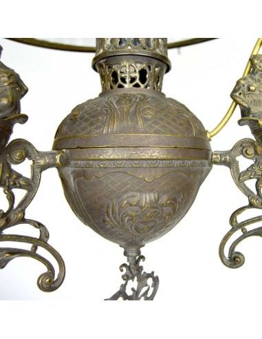 LAMPARA DE TECHO QUINQUE ANTIGUO