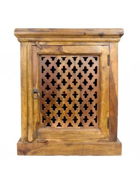 MESA RUSTICA CON PUERTA DE CELOSIA