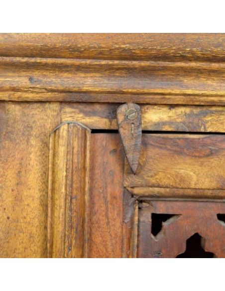 MESA RUSTICA CON PUERTA DE CELOSIA