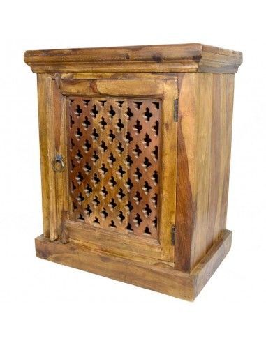 MESA RUSTICA CON PUERTA DE CELOSIA