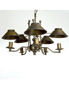 LAMPARA DE TECHO RUSTICA CINCO LUCES 2