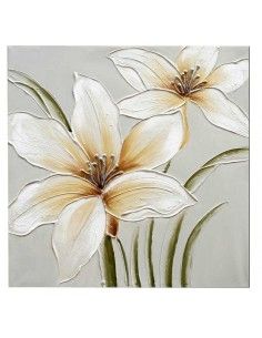 CUADRO FLOR BEIGE SET DE DOS