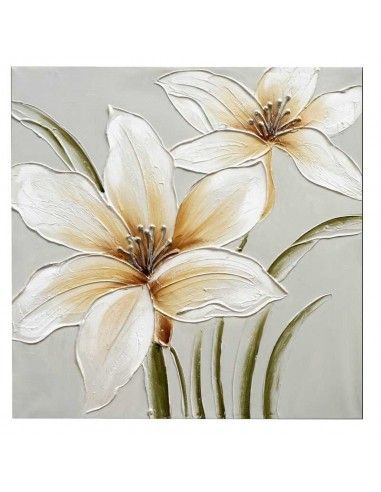 CUADRO FLOR BEIGE SET DE DOS