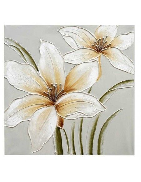 CUADRO FLOR BEIGE SET DE DOS