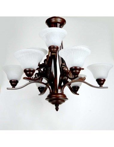 LAMPARA DE TECHO METAL NUEVE LUCES