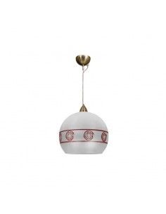 COLGANTE DE CRISTAL BLANCO Y MARRON