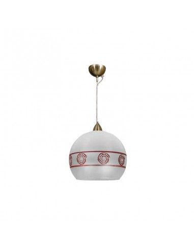 COLGANTE DE CRISTAL BLANCO Y MARRON