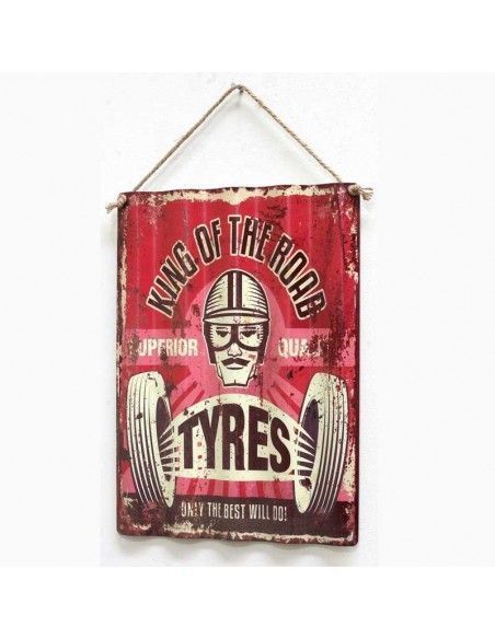 CUADRO DE METAL SET DE DOS BBQ - TYRES