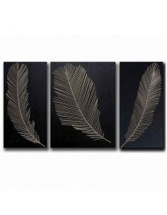 CUADRO TRIPTICO PLUMAS