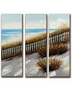 CUADRO TRIPTICO PLAYA