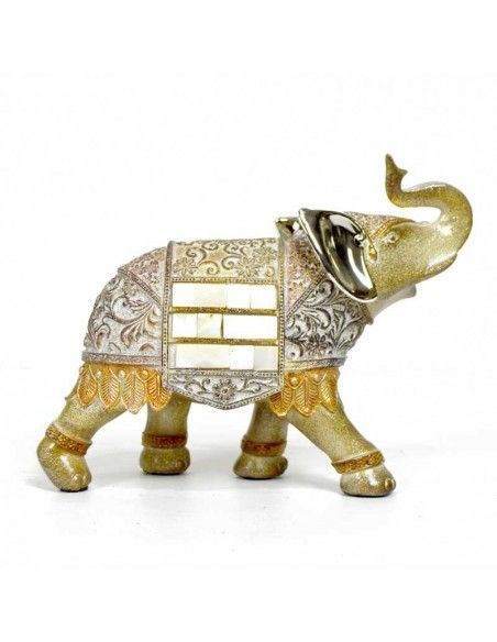ELEFANTE BEIGE Y PLATA CHICO