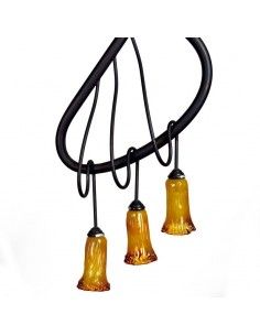 LAMPARA DE TECHO RUSTICA TRES LUCES 2