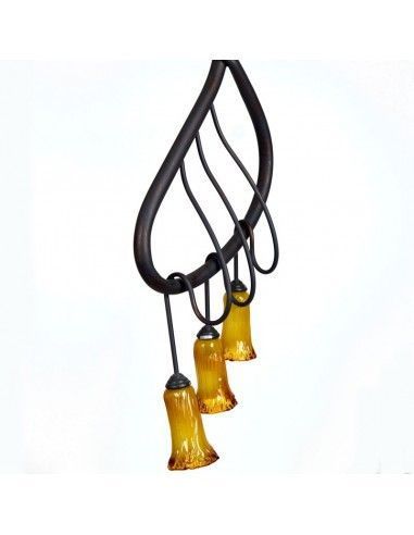 LAMPARA DE TECHO RUSTICA TRES LUCES