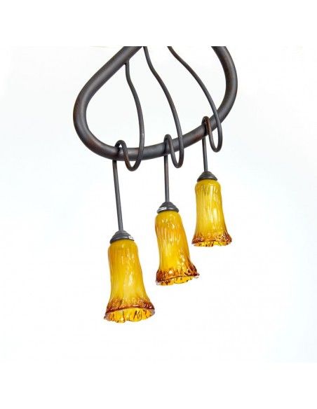 LAMPARA DE TECHO RUSTICA TRES LUCES