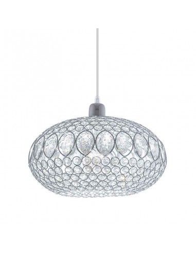 COLGANTE DE TECHO CROMO - CRISTAL