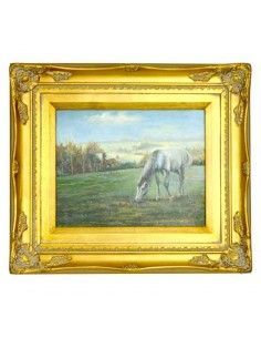 CUADRO CLASICO PAISAJE CON CABALLO