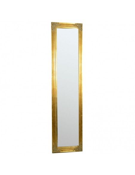 ESPEJO VESTIDOR DORADO CON SOPORTE