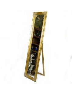 ESPEJO VESTIDOR DORADO CON SOPORTE 2