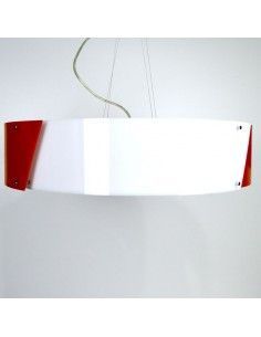 LAMPARA DE TECHO ROJO - BLANCO