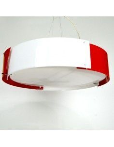 LAMPARA DE TECHO ROJO - BLANCO 2