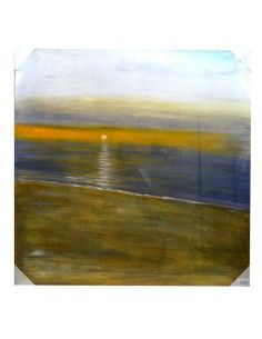 CUADRO PINTURA AL OLEO CON AMANECER