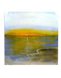CUADRO PINTURA AL OLEO CON AMANECER