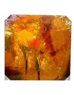 CUADRO PINTURA AL OLEO DE FLORES