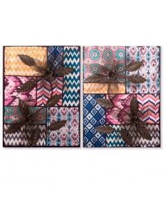 DECORATIVO PARED METAL FLORAL DOS UNID