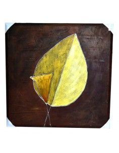 CUADRO PINTURA AL OLEO HOJA