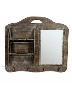 ESPEJO DE MADERA ESTILO VINTAGE