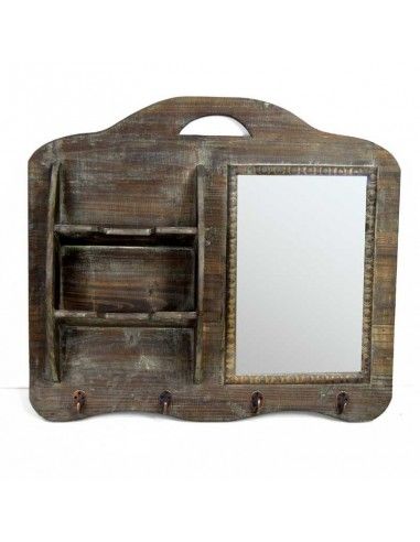 ESPEJO DE MADERA ESTILO VINTAGE