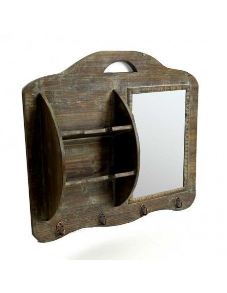 ESPEJO DE MADERA ESTILO VINTAGE